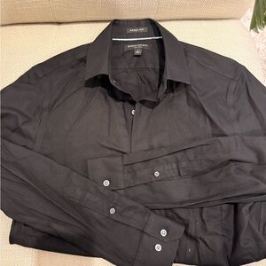 Banana Republic Grant Fit Black Shirt